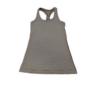 Lululemon cool racer tank top Small black white stripes running yoga